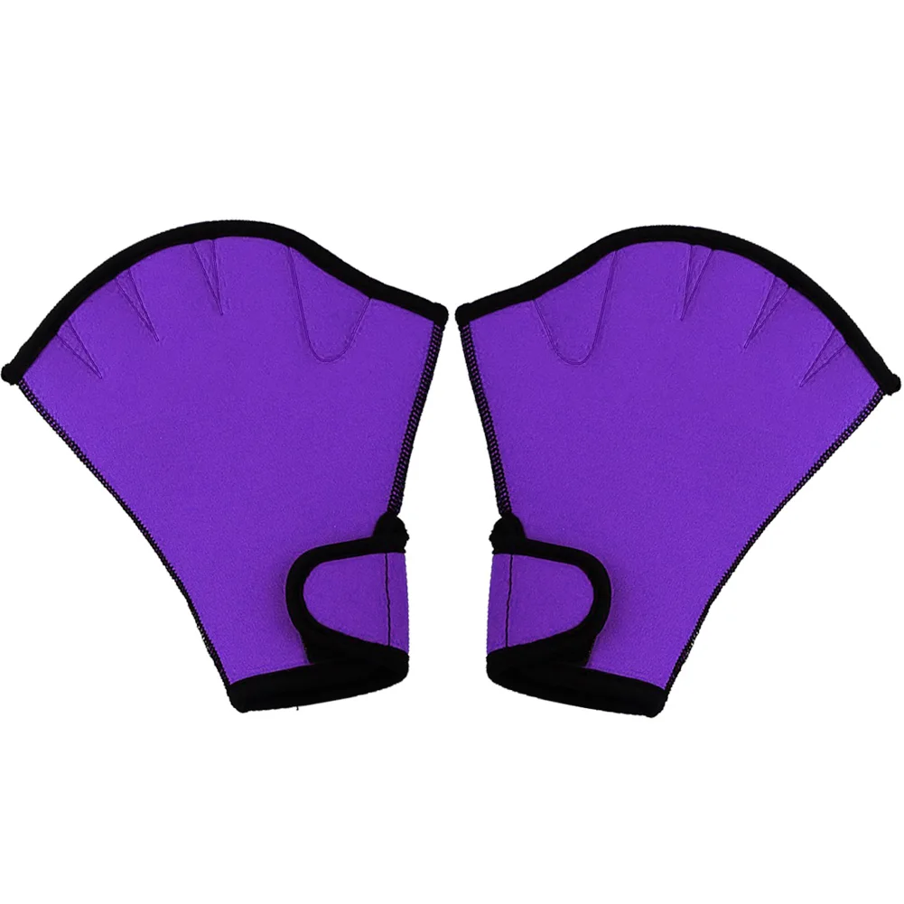 Newly 1 Pair Swimming Gloves Aquatic Fitness Water Resistance Aqua Fit Paddle Training Fingerless Gloves BN99 4