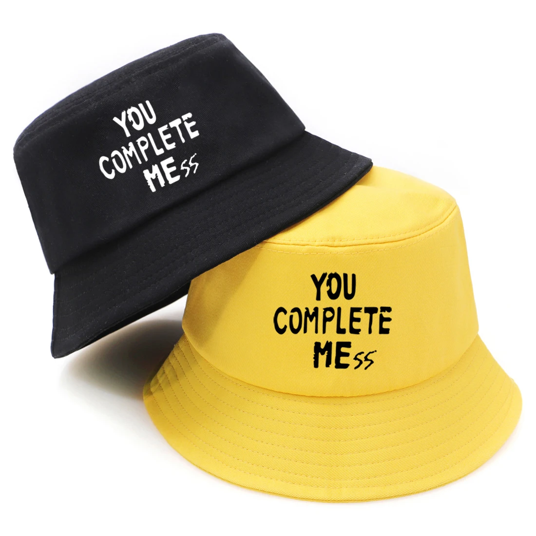 

You Complete Me Outdoor Man's Bucket Hats Hip Hop Sunscreen Fishing Hunting Hat Cotton Polyester Beach Sun Panama Casual Bob Hat