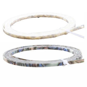 

20 Pcs 160cm Celluloid Strips Guitar Binding Purfling Edging 6mm White Pearl & Abalone