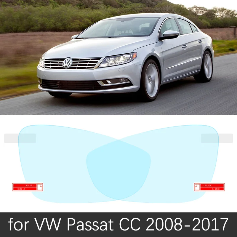 Полное покрытие, противотуманная пленка, зеркало заднего вида для Volkswagen VW Passat B5 B5.5 B6 B7 1996~, аксессуары, непромокаемые прозрачные пленки - Название цвета: Passat CC 2008-2017