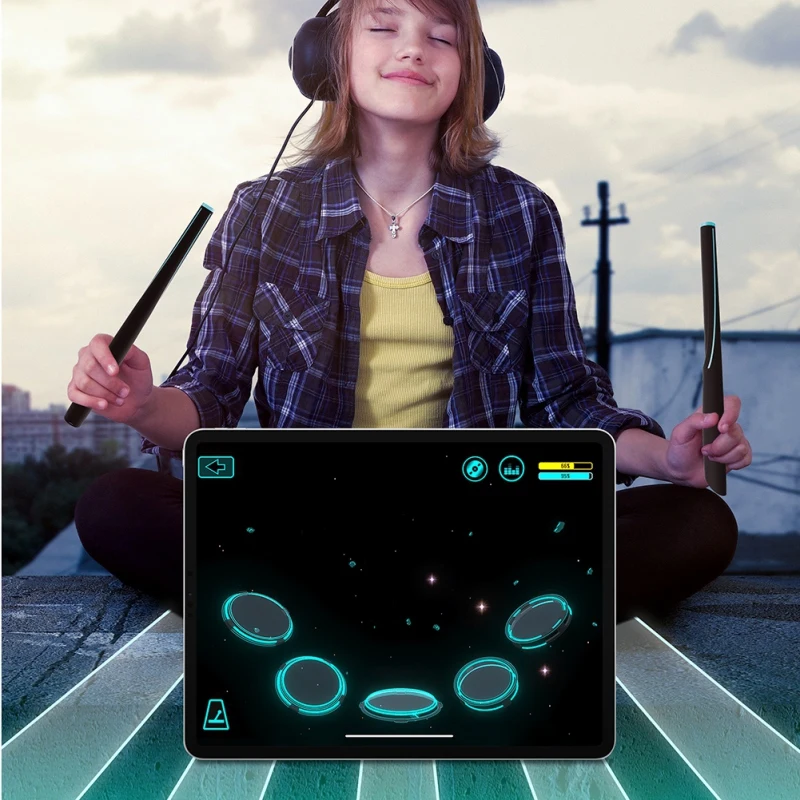 

Portable Electronic Air Drum Sticks Lightweight Rhythms Drum Sticks Air Drumstick Novel Gift Drum Accessories