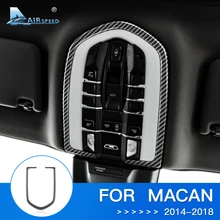 Airspeed для Porsche Macan наклейка из углеродного волокна для Porsche Macan аксессуары внутренняя отделка для чтения световая рамка наклейка 14-18