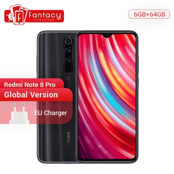 Перейти на Алиэкспресс и купить Смартфон Xiaomi Redmi Note 8 Pro, 6 ГБ ОЗУ 64 Гб ПЗУ, 64 мп, 4 камеры, MTK Helio G90T, 4500 мАч, 18 Вт, QC 3,0, UFS 2,1
