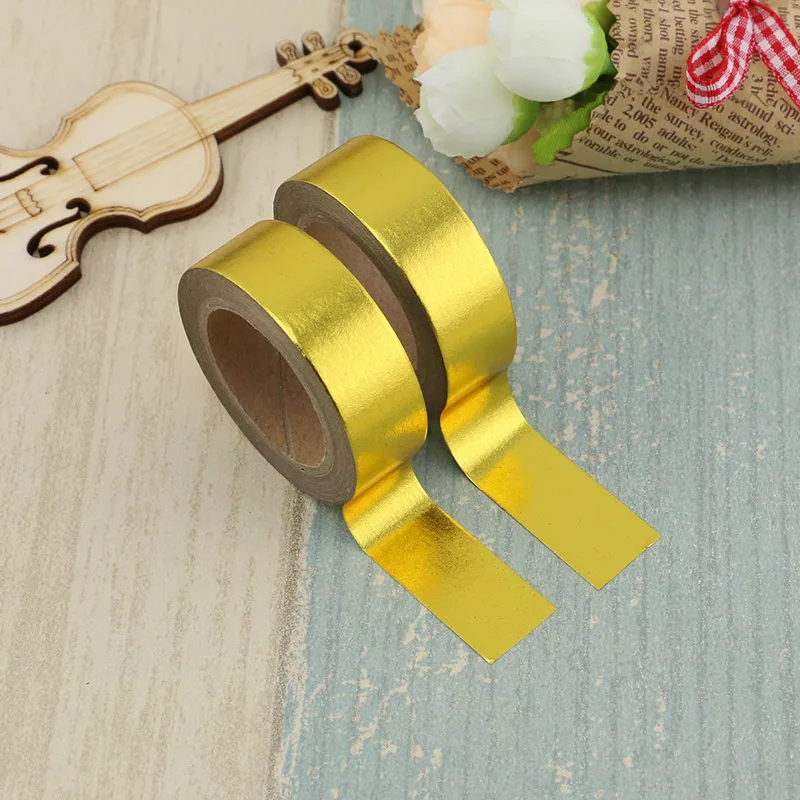 1 шт. DIY милые кавайные одноцветные фольгированные васи ленты милые клейкие ленты для украшения дома Скрапбукинг - Цвет: G148