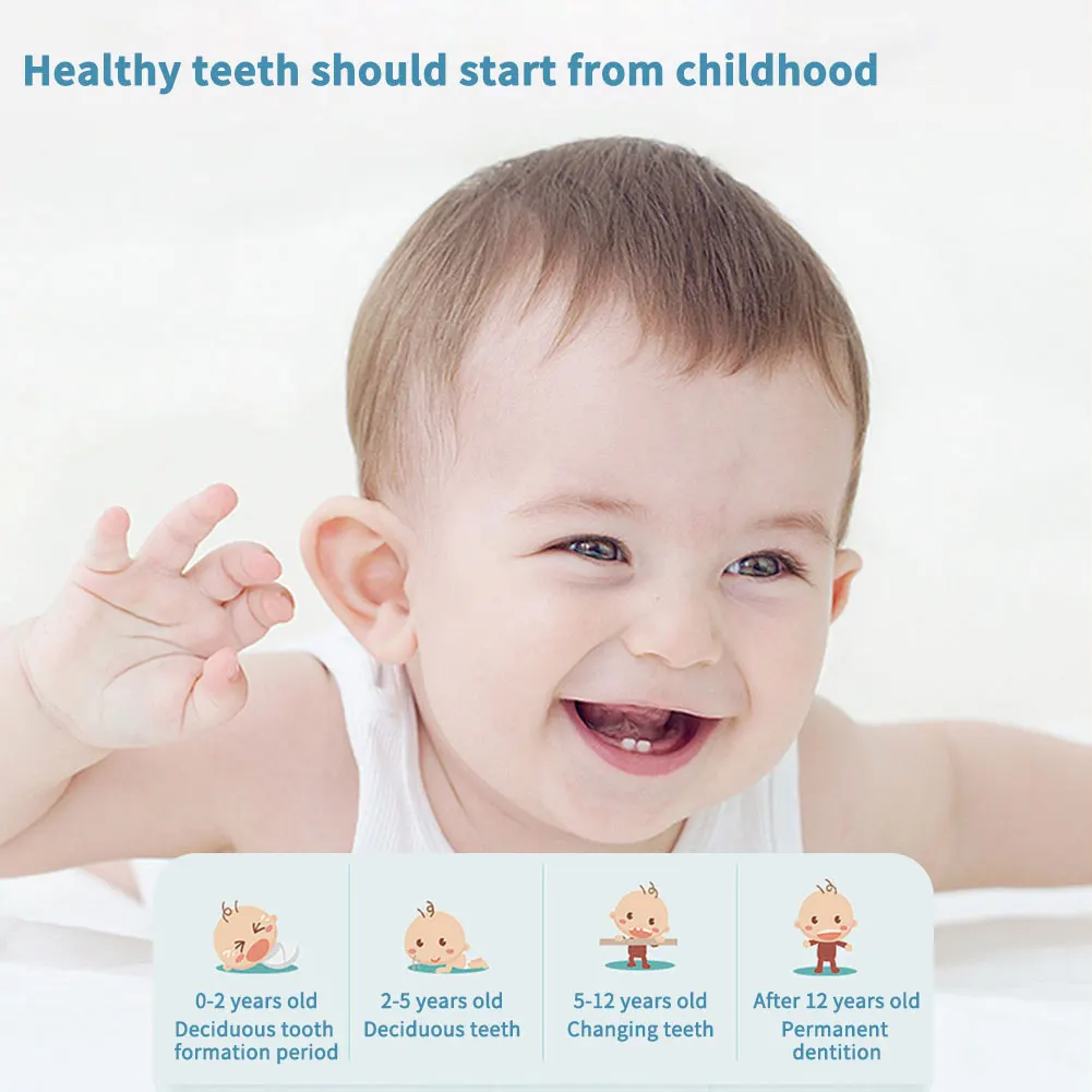 Kids Toothbrush U-Shape Infant Toothbrush with Handle Silicone Oral Care Cleaning Brush for Toddlers Ages 2-12 Drop Shipping
