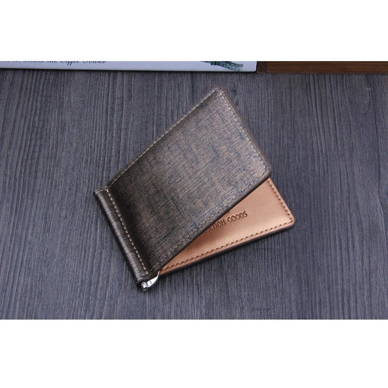 Brief Men Wallet Short Thin Slim Coin Purse Multi Slots Business Card Holder Solid Luxury Brand Vintage Male Bifold Billfold