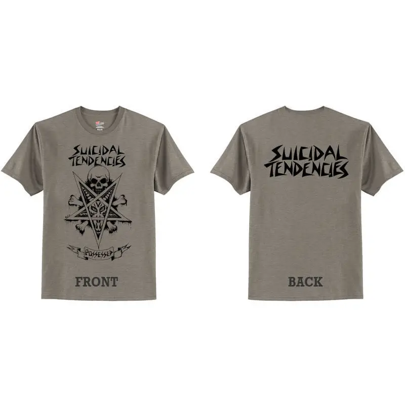 Серая футболка (S-3XL) suicidis * Official Possessed | Мужская одежда