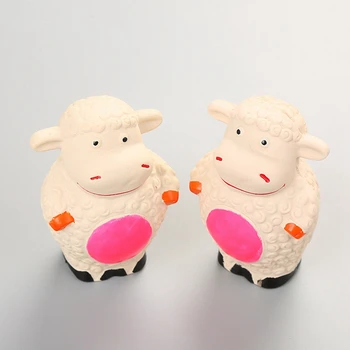 

Pet Dog Natural Latex Squeaky Chew Toys for Dogs Bite-resistant Sheep Toys