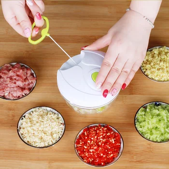 

Handhold Mini Meat Grinder Moedor De Carne Manual Pull Rope Grinding Machine Household Garlic Cutter Vegetable Garlic Cutter