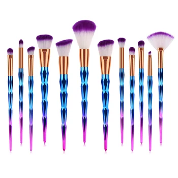 

12pcs Portable Makeup Brushes Environmental Protection and Durability Travel Face Foundation Blush Loose Powder Brush