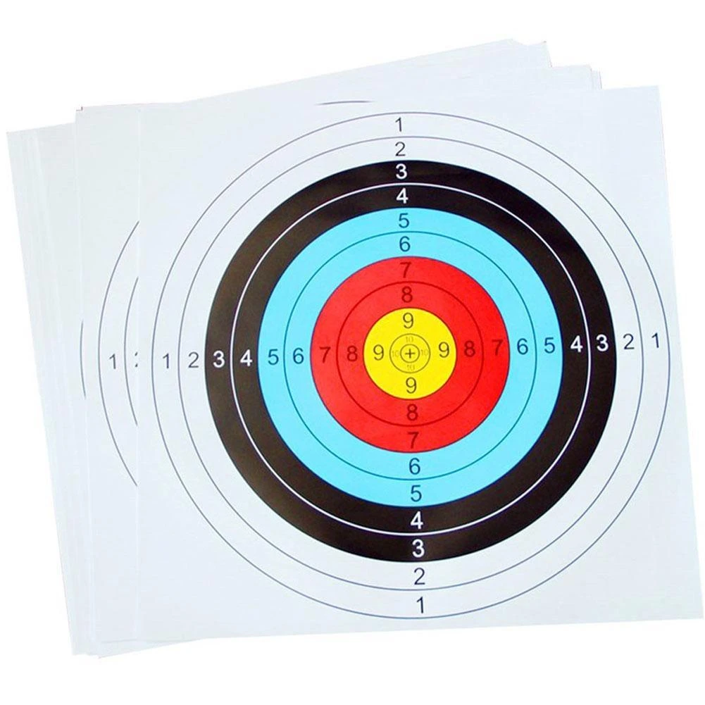 10pcs standard archery target equipment colorful print shooting target by bow arrow practice archery target paper for hunting bow arrow aliexpress