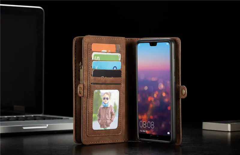 Кожаный бумажник кошелек сумка чехол для huawei P20 P20 Pro Чехол держатель для карт откидная крышка для huawei P20 Pro Магнитный чехол