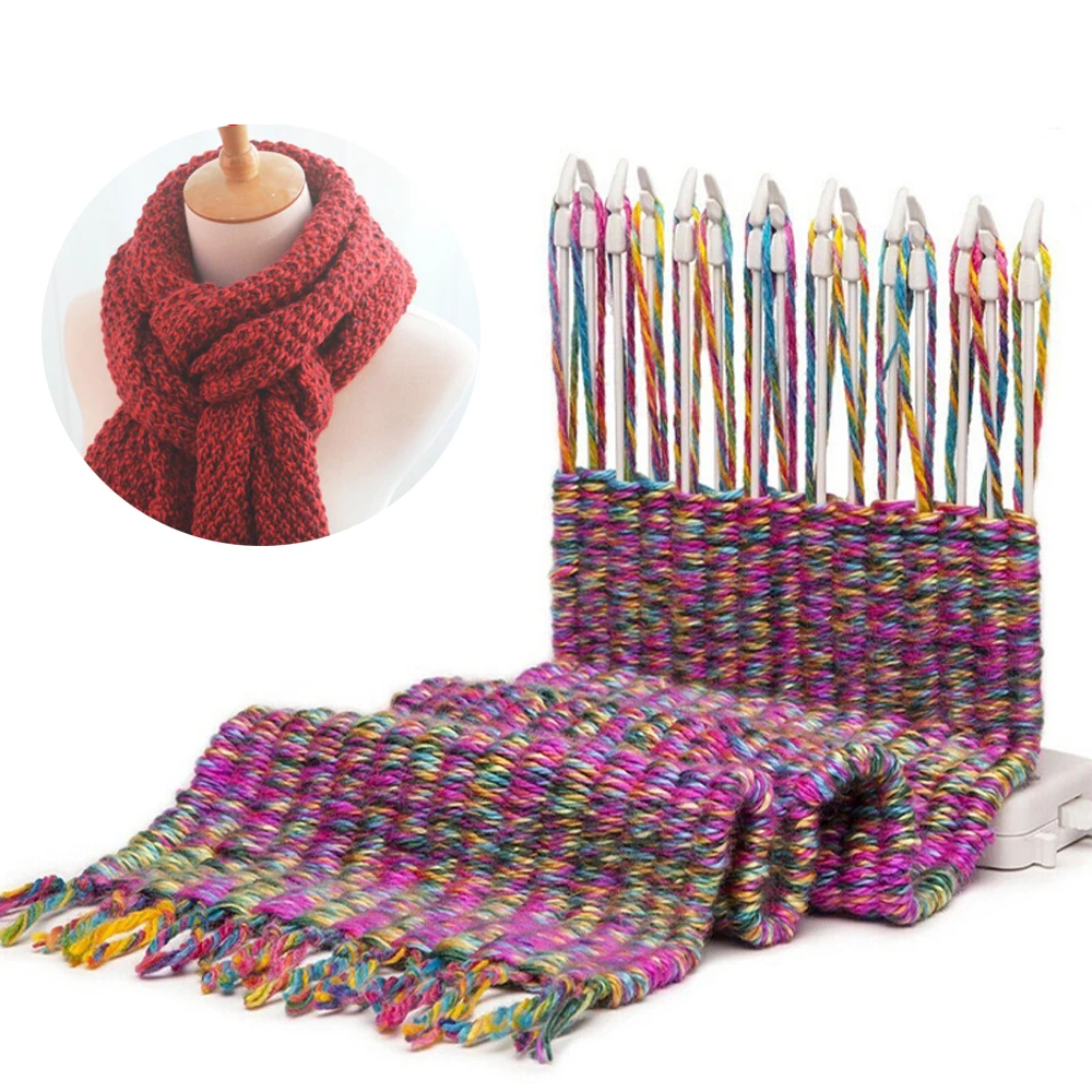 Weaving Loom Scarf Knitting Machine Weave Scarves Learning Machine Wool  Yarn Woven Knitting Tools For Children Educational Toys - Diy Knitting -  AliExpress