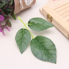 Искусственный шелк листья розы для украшения свадьбы DIY Скрапбукинг Ремесло 72XF