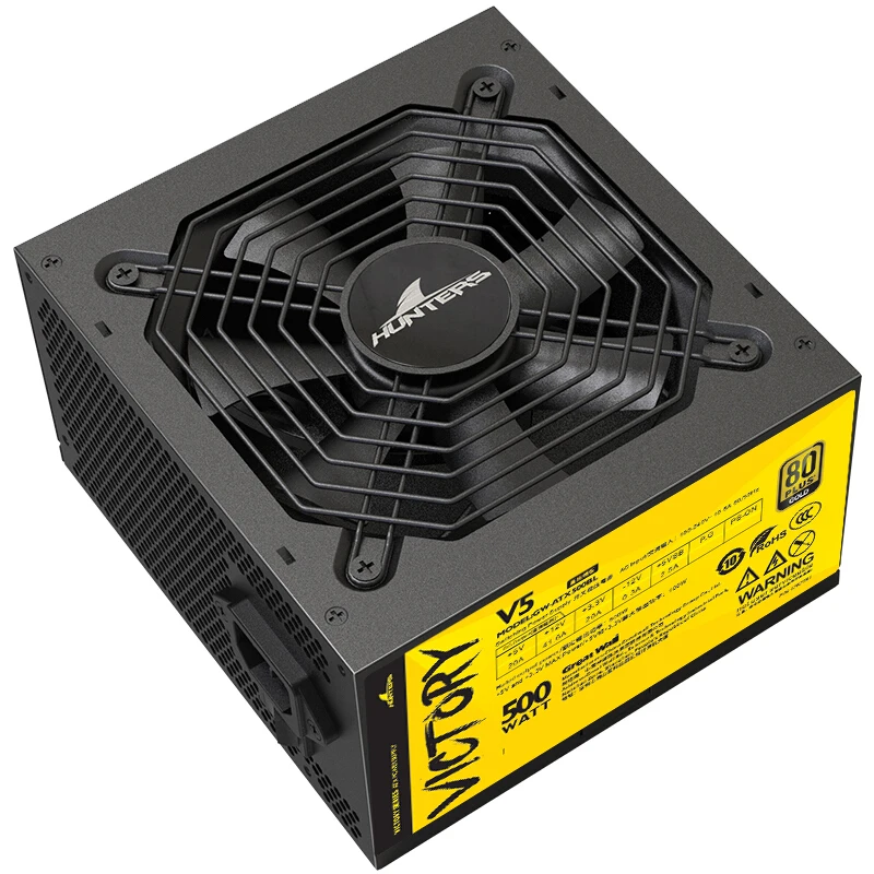 Блок питания для Great Wall Victory Full Module 80plus Gold Game Mute power supply Номинальная мощность 500 Вт пик 600 Вт источник питания V5 GW-ATX500BL