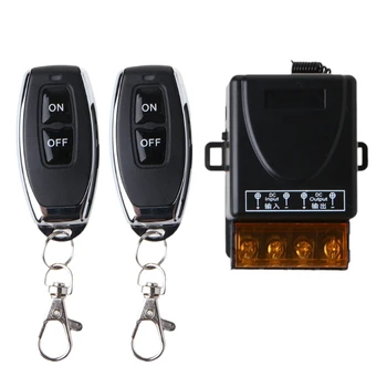 

DC 9V-85V 4CH Remote Switch Garage Door Curtain Wireless Doorbell Relay Receiver Module and 1/2 Pcs 433MHz RF Remote Controller