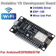 Модуль ESP8266 NodeMcu v3 Lua с Wi-Fi, беспроводная плата CH340 для разработки «Интернет для вещей», ESP8266 с антенной PCB и портом USB для Arduino