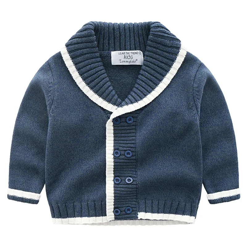 New Style Autumn Korean-style Boutique Childrenswear BOY'S Children Europe And America Handsome Fashion Shawl Lapel Cotton Pullo