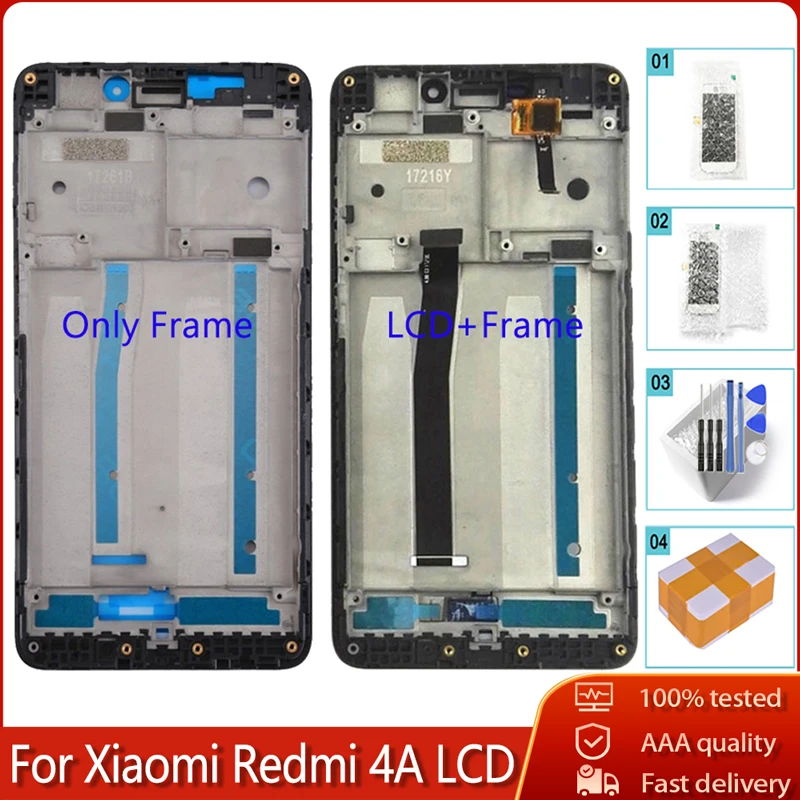 ЖК-дисплей 5 0 дюйма со средней рамкой для Xiaomi Redmi 4A сенсорный экран дигитайзер в