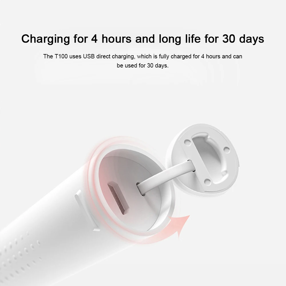 Xiaomi Mijia Sonic электрическая зубная щетка T100 Детская электрическая зубная щетка USB перезаряжаемая автоматическая зубная щетка Водонепроницаемая Чистка