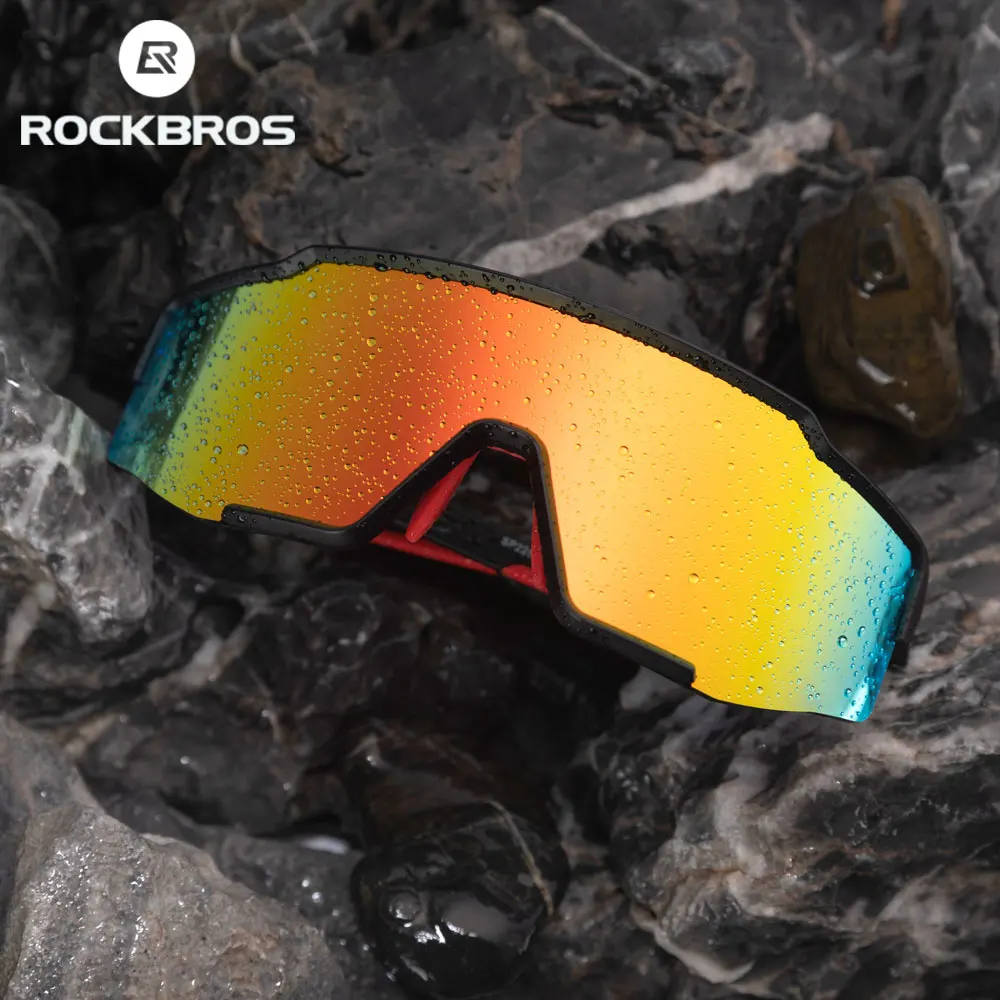 ROCKBROS Polarized Photochromic Cycling Glasses Bike Glasses Outdoor Sports MTB 
