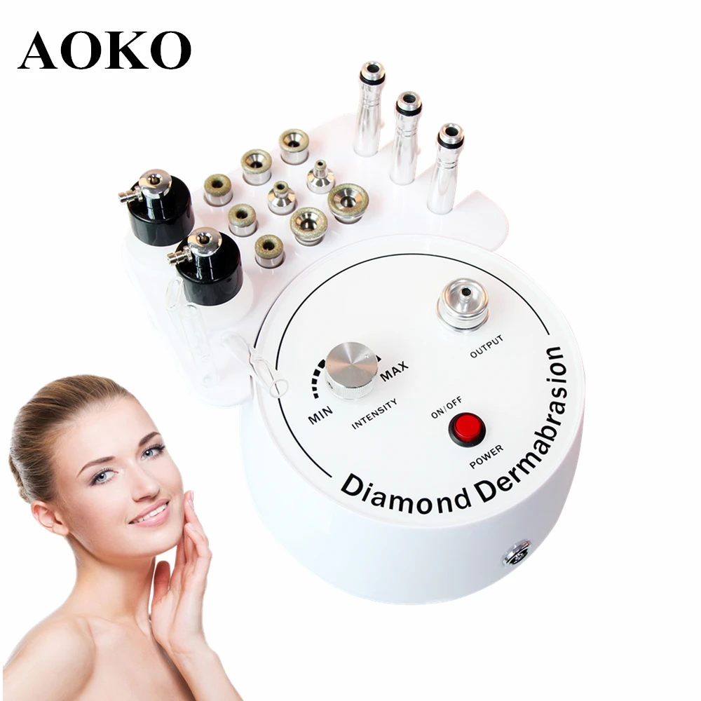 AOKO 3 in 1 Diamond Microdermabrasion Beauty Machine Vacuum Suction Tool Water Spray Facial Moisten Face Exfoliate Skin Peeling