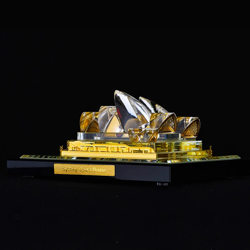 

Singapore Marina Bay Sands Crystal inlaid with gold Assembling Souvenirs Tower building structure edifice Architecture model