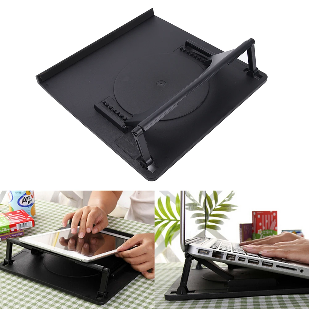 Laptop Holder Cooling 360 Degree  Rotation Stand Mount Notebook Table Desk Swivel