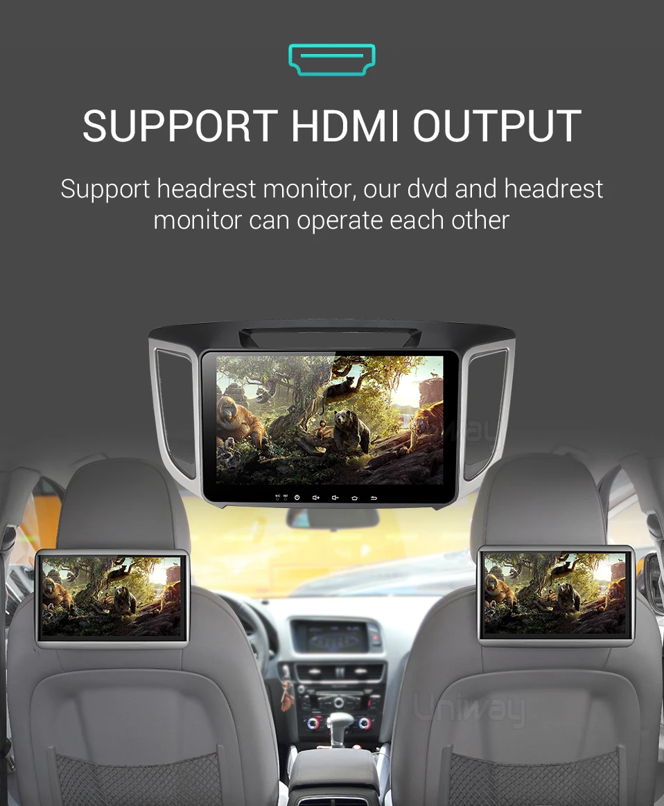 Uniway PX6 android 9,0 автомобильный dvd для hyundai creta ix25 автомобильный Радио плеер gps навигация автомобильный стерео видео плеер