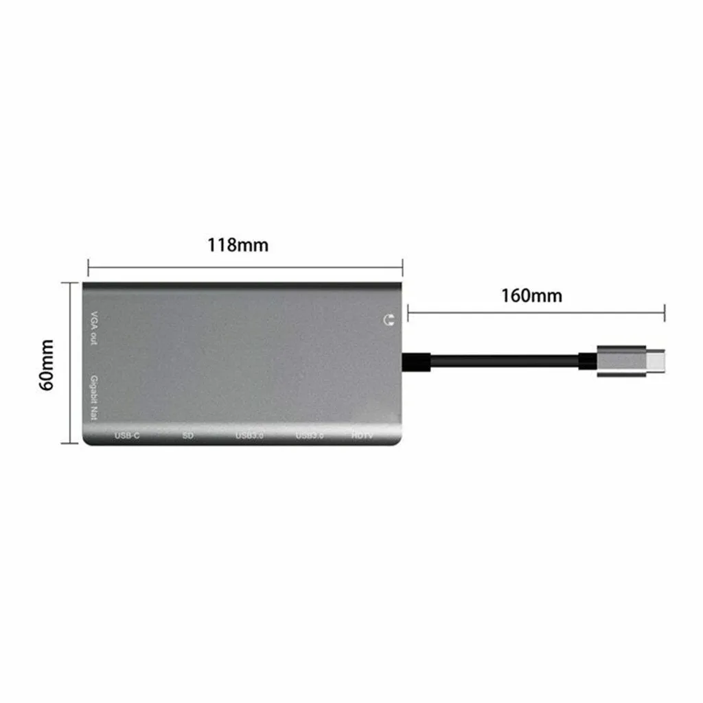 Ouhaobin USB-C Rj45 Lan 4K HDMI/VGA/2 порта Usb 3,0 type C адаптер для sd-карты для аудио для мобильного телефона