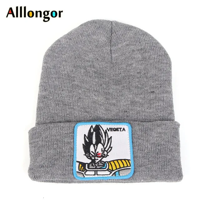 Dragon Ball Z MAJIN BUU Beanie, высококачественные хлопковые повседневные шапочки для мужчин и женщин, теплая вязаная зимняя шапка, модная однотонная шапка унисекс - Цвет: color1