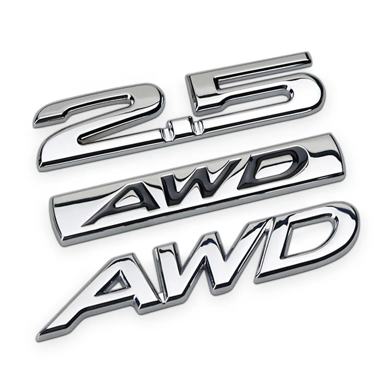 Автомобильный металлический стикер AWD с логотипом 2 5 смещения четырехколесный