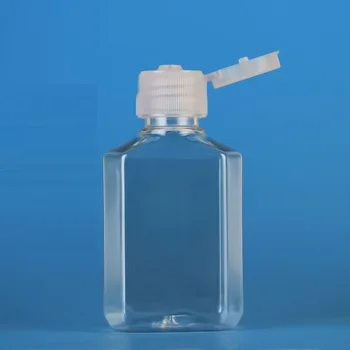 

60ml PET hand sanitizer gel bottle with flip cap transparent plastic bottle for makeup remover WB2008