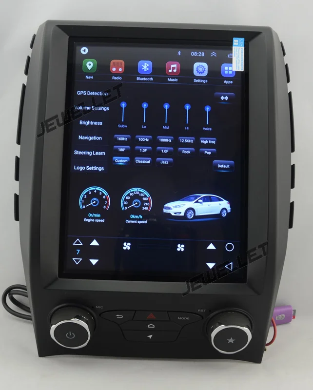 10," tesla стиль вертикальный экран Восьмиядерный Android 8,1 автомобиль gps Радио Навигация для ford Edge- автоматический A/C