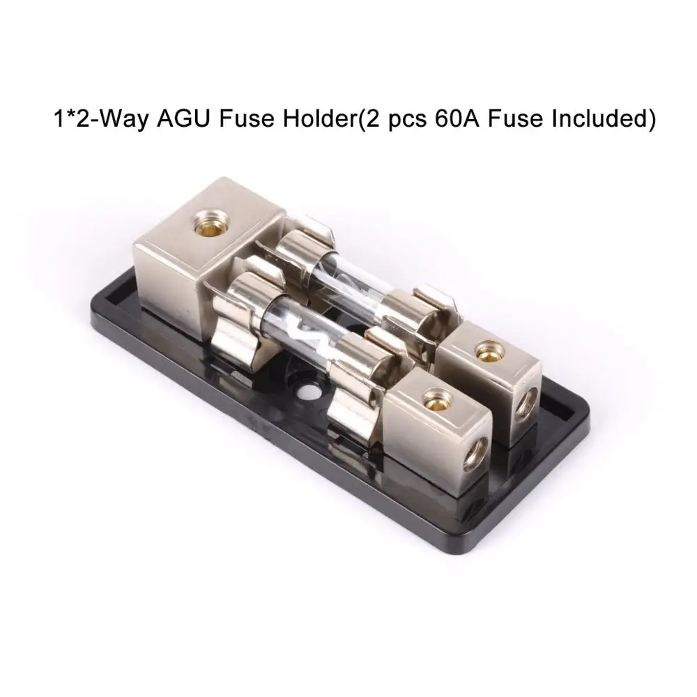2-Way/2X 3-Way/3X AGU In-Line держатель предохранителя распределительный блок стерео/Аудио/автомобиль 60A для автомобиля, корабля, RV - Цвет: 1 SET