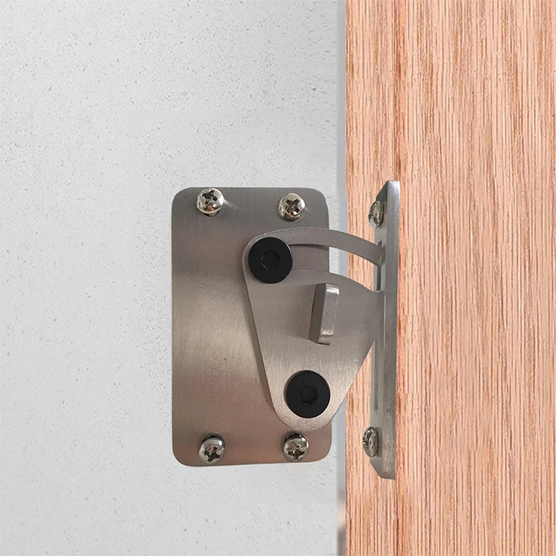 Sliding Barn Door Latch Lock One Set Stainless Steel Barn Door Lock Hardware for Pocket Doors Garage Shed Wood Gates Black Sliding Barn Door Latch Lock One Set Stainless Steel Barn Door Lock Hardware for Pocket Doors Garage Shed Wood Gates Black
