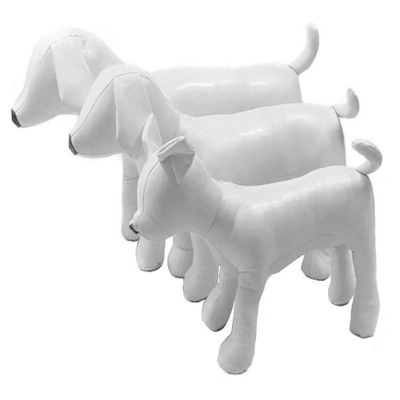 

Pet Supplies Wholesale Pet Models Clothing Display Model Props White Pu Leather Dog Model Standing