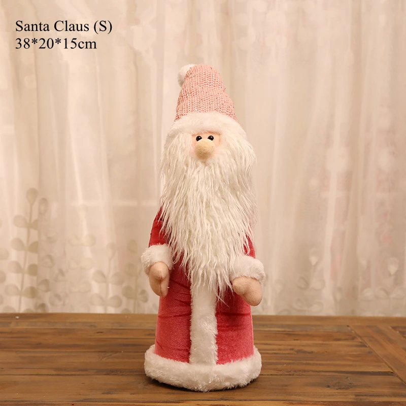 Santa Claus S Новинка, милая Рождественская кукла, розовый Санта Клаус, вязаная шапка, снеговик, игрушки, рождественские фигурки, рождественский подарок для детей, украшения на рождественскую елку - Цвет: Santa Claus S