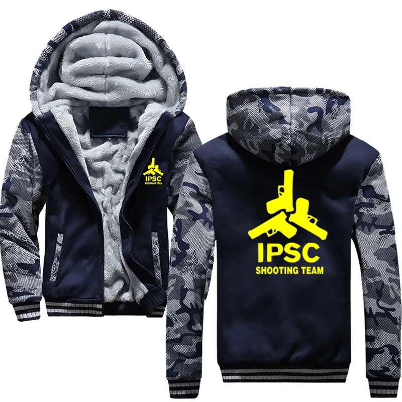 Navy blue IPSC осенне-зимние куртки Толстовка Мужская модная уличная одежда флисовая толстовка мужская спортивная одежда модный пиджак - Цвет: Navy blue
