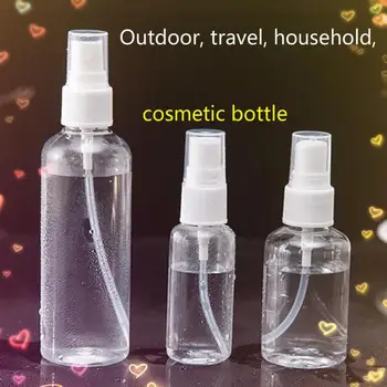 

5Pcs Transparent Empty Spray Bottles 30ml/50ml/100ml Plastic Mini Refillable Container Empty Cosmetic Containers