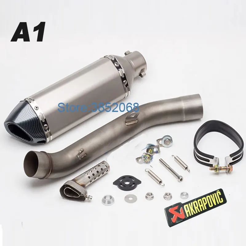 Мотоцикл Akrapovic выхлоп маленький шестиугольный глушитель Escape мотоцикл Mid Link Pipe Slip on для Kawasaki Z800 Z 800 2013