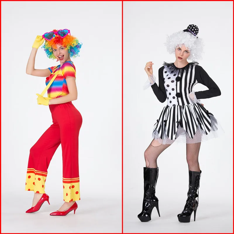 

H Halloween Clothing Clown Magic-Men And Women COUPLE'S Annual General Meeting Opening Dance Performance Wear Bar DS Lead Dancer