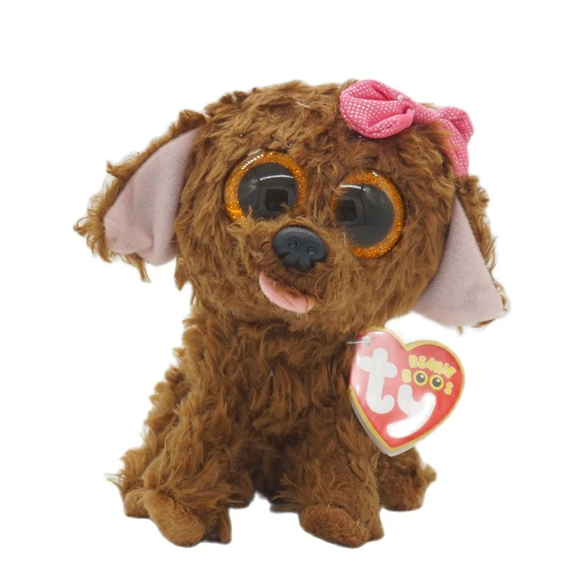 New Ty Beanie Big Eyes 6 15 Cm Brown Teddy Dog Stuffed Soft Plush Cute Animal Collection Toy Doll Child Birthday Christmas Gift Stuffed Plush Animals Aliexpress