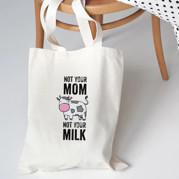 

Female Shoulder Bag Reusable Shopping Bag Eco Large Capacity Canvas Tote Bag Women Letter Cartoon Graphic Harajuku Shopper Bag