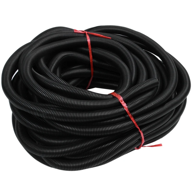 

100 Ft. 3/4 inch Split Wire Loom Conduit Polyethylene Tubing Black Color Sleeve Tube