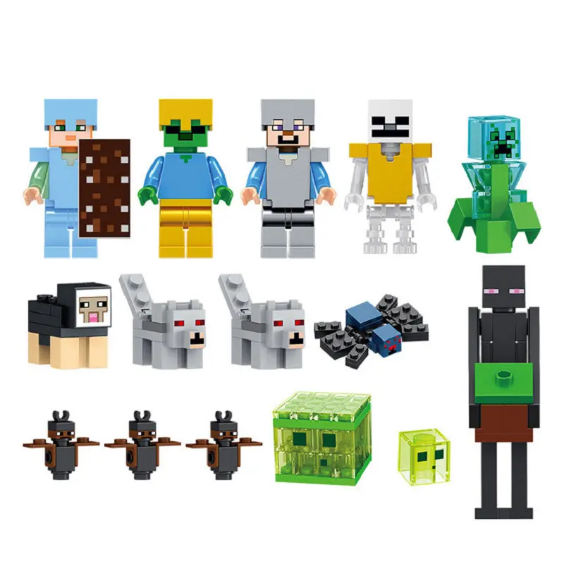 Mountain Cave Mine Highly Detailed Building Block With Dragons & Action Figures Compatible 21137 My World Brick Set Gifts Toys