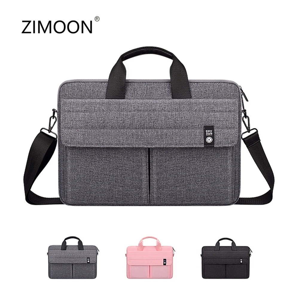 Color : Pink C2, Size : 13 Laptop Messenger Bag Pu Leather Computer Bag 13.3-inch 14-inch 15.6-inch Waterproof and Shockproof Notebook
