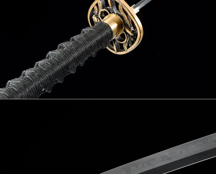 T10 Carbon Steel Clay Tempered No-Hi Blade Full Handmade Japanese Samurai Katana Sword Razor Sharp Functional Battle Ready