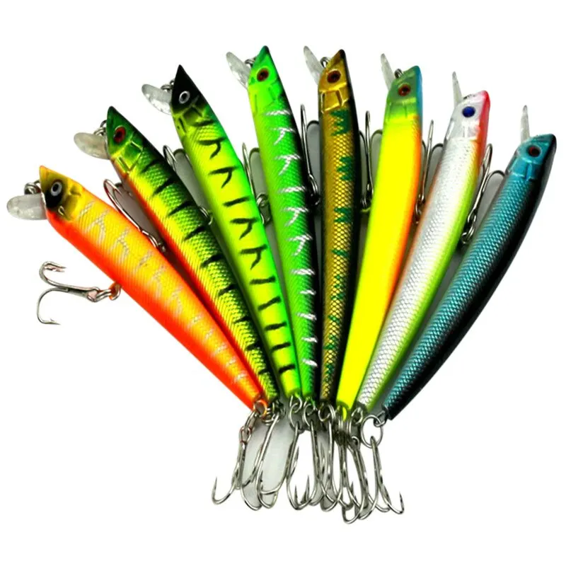 Мини приманка приманки Bionic для рыбалки приманки Swimbait жесткие приманки двойной Цвет Пластик приманки 8 шт./компл. 8-Цвет фиксированный Mix