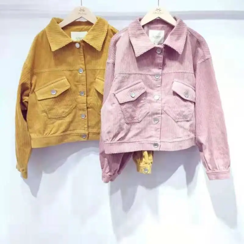 

2019 Autumn New Style Korean-style Fashion Loose Corduroy Jacket Short Coat Women's 60301143